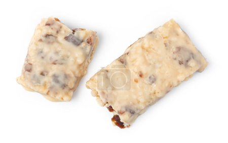 Foto de Barra de granola aislada sobre fondo blanco - Imagen libre de derechos