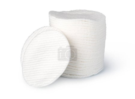Foto de Almohadillas de algodón aisladas sobre fondo blanco
. - Imagen libre de derechos