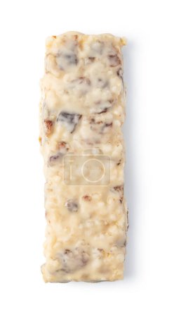 Foto de Barra de granola aislada sobre fondo blanco - Imagen libre de derechos