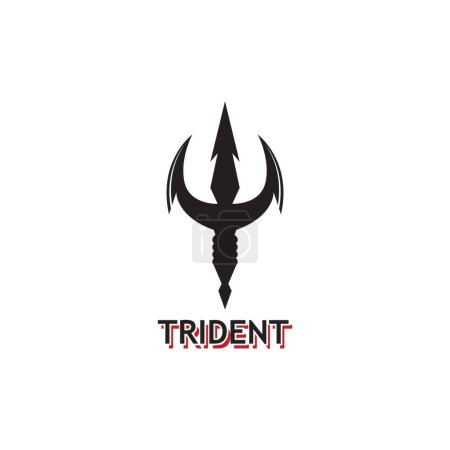 Modèle de logo Trident illustration d'icône vectorielle