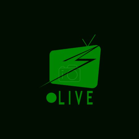 Ilustración de Live TV streaming logo vector plantilla ilustración - Imagen libre de derechos