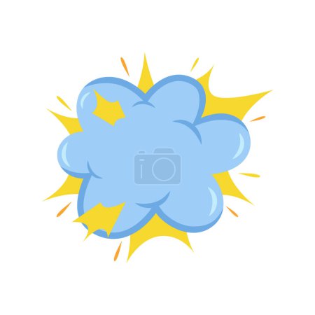 Illustration for Explosion effect with smoke effect boom explode flash comic vector illustration - Royalty Free Image