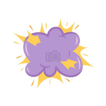 Illustration for Explosion effect with smoke effect boom explode flash comic vector illustration - Royalty Free Image
