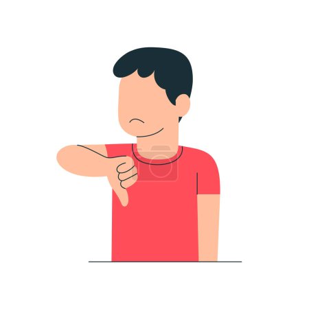 Do not like, not interested expression people character vector illustration