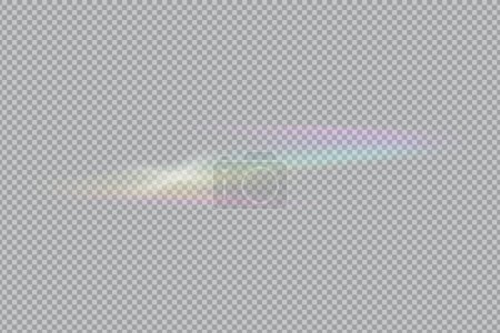 Ilustración de Prisma arco iris luz. Efecto de luz superpuesta. Ilustración de vectores de calcetines en estilo realista. - Imagen libre de derechos