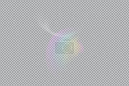 Ilustración de Prisma arco iris luz. Efecto de luz superpuesta. Ilustración de vectores de calcetines en estilo realista. - Imagen libre de derechos
