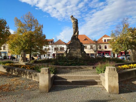 Foto de Beroun, ciudad en Bohemia Central, Plaza Jan Hus - Imagen libre de derechos