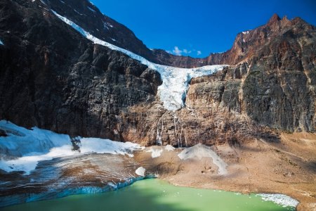 Foto de Glaciar Ángel en el Parque Nacional Jasper, Alberta, Canadá - Imagen libre de derechos