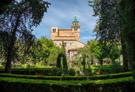 Photo for Royal Carthusian Monastery Real Cartuja in Valldemossa, a traditional village in the Tramuntana mountain - Mallorca, Balearic Islands, Spain - Royalty Free Image