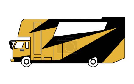 autobús de música con diseño de dibujos animados