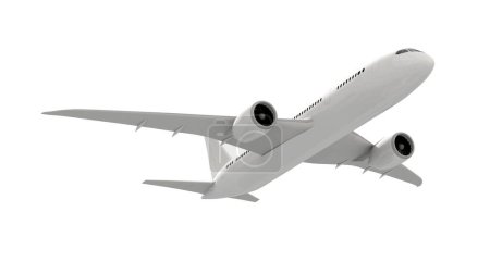 Photo for Airplane aircraft transport isolated white background - Royalty Free Image