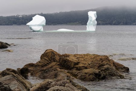 Ein majestätischer Eisberg in Küstennähe im Fischerdorf Twillingate, Neufundland und Labrador, Kanada. 