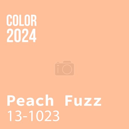 Illustration for Template trendy color of the year 2024 Peach Fuzz. - Royalty Free Image