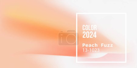 Illustration for Trendy background with color of the year 2024 Peach Fuzz. - Royalty Free Image
