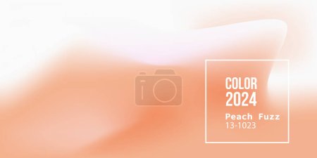 Illustration for Abstract background in trendy color of the year 2024 Peach Fuzz. - Royalty Free Image