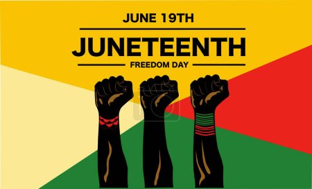 Juneteenth Freedom Day Abstract Vector Illustration,Background Design, Banner, Poster, Greeting Card.