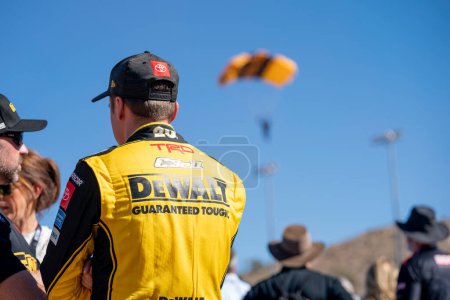 Photo for Christopher Bell prepares to take to the track for the NASCAR Cup Series Championship  in Avondale, AZ, USA. - Royalty Free Image