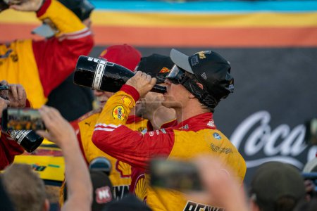 Photo for Joey Logano celebrates his win for the NASCAR Cup Series Championship  in Avondale, AZ, USA. - Royalty Free Image