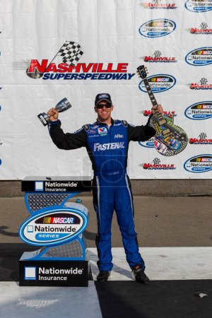 Photo for LEBANON, TN - APR 23, 2011:  Carl Edwards (60) wins the Nashville 300 race at the Nashville Superspeedway in Lebanon, TN. - Royalty Free Image