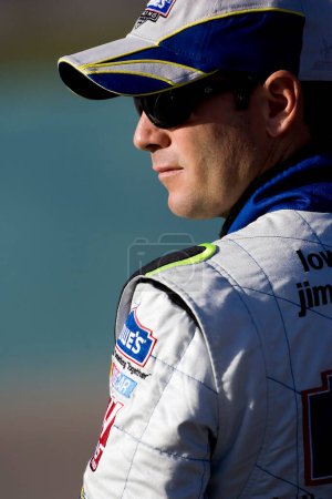 Photo for November 16, 2007 - Homestead, FL, USA: Jimmie Johnson during qualifying at Homestead-Miami Speedway for the running of the NASCAR Nextel Cup Ford 400 in Homestead, FL. - Royalty Free Image