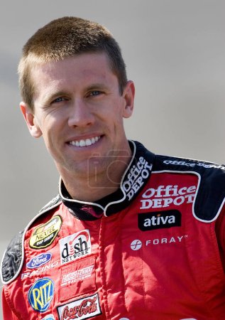 Photo for August 17, 2007 - Brooklyn, MI, USA: Carl Edwards waits to qualify at Michigan International Speedway for the running of the NNCS 3M Performance 400 in Brooklyn - Royalty Free Image