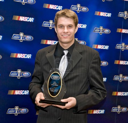 Photo for December 07, 2007 - Orlando, FL, USA: David Ragan receives his 5th Place Award at the Portofino Bay Hotel plays host to the NASCAR Busch Series Championship Banquet in Orlando, FL. - Royalty Free Image