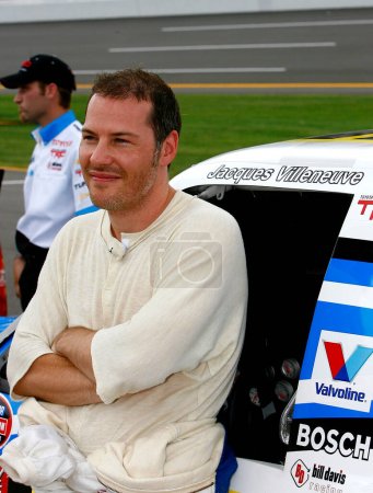 Photo for October 05, 2007 - Talladega, AL, USA: Jacques Villeneuve waits to make a qualifying attempt at Talladega Superspeedway for the Mountain Dew 250. - Royalty Free Image