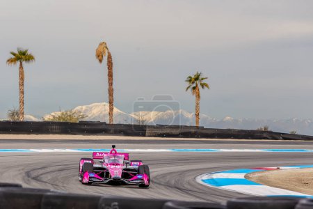 Photo for SIMON PAGENAUD (60) of Montmorillon, France travels through the turns during a practice for The Thermal Club Open Test at The Thermal Club in Thermal CA. - Royalty Free Image