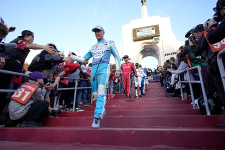 Photo for Kevin Harvick races for the Busch Light Clash at The Coliseum at Los Angeles Memorial Coliseum in Los Angeles, CA, USA - Royalty Free Image