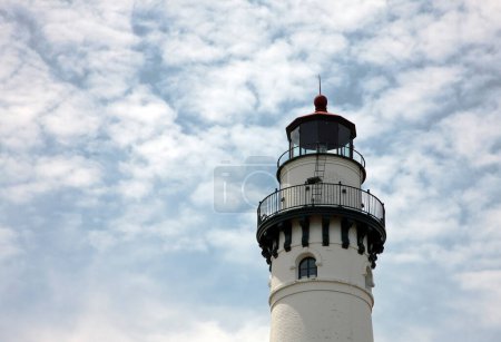 Photo for July 14, 2009 - Racine, WI, USA: Wind Point Lighthouse is a lighthouse located at the north end of Racine Harbor in the U.S. state of Wisconsin. - Royalty Free Image