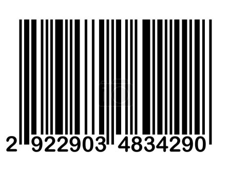 Foto de Un código de barras estándar sobre un fondo blanco - Imagen libre de derechos
