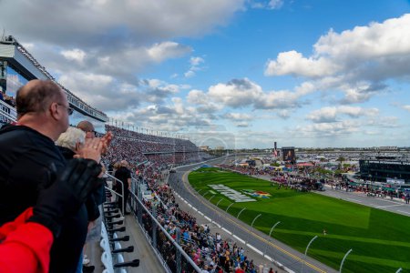 Téléchargez les photos : Daytona International Speedway plays host to the NASCAR Cup Series for the Daytona 500 in Daytona Beach, FL, USA - en image libre de droit
