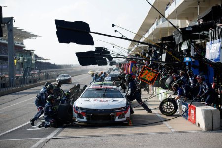 Foto de WILLIAM BYRON hace una parada en boxes durante el Gran Premio de Automoción EchoPark en Austin, TX, EE.UU. - Imagen libre de derechos