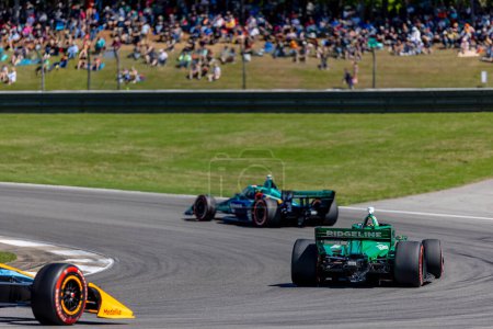 Photo for MARCUS ARMSTRONG (R) (11) of Christchurch, New Zealand races through the turns during the Childrens of Alabama Indy Grand Prix at the Barber Motorsports Park in Birmingham AL. - Royalty Free Image