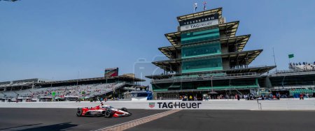Photo for INDYCAR driver, KATHERINE LEGGE (44) of Guildford, England, crosses the yard of bricks during a practice session for the Indianapols 500 at the Indianapolis Motor Speedway in Indianapolis, IN, USA. - Royalty Free Image