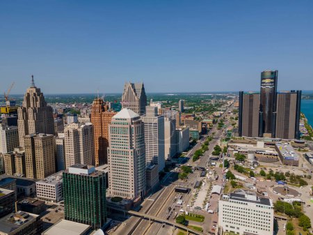 Téléchargez les photos : Les rues du centre-ville de Detroit accueillent la série INDYCAR pour le Grand Prix Chevrolet Detroit à Detroit, MI, USA. - en image libre de droit