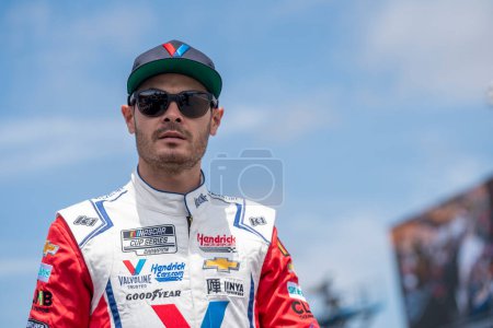 Photo for NASCAR Driver, Kyle Larson,  prepares to race for the Toyota SaveMart 350 at the Sonoma Raceway in Sonoma CA. - Royalty Free Image