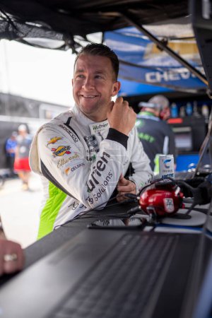 Photo for NASCAR Cup Driver, AJ Allmendinger (16) takes to the track to practice for the Crayon 301 at the New Hampshire Motor Speedway in Loudon NH. - Royalty Free Image