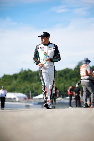 Photo for NASCAR Xfinty Driver, Daniel Hemric (11) takes to the track to practice for the Ambetter Health 200 at the New Hampshire Motor Speedway in Loudon NH. - Royalty Free Image