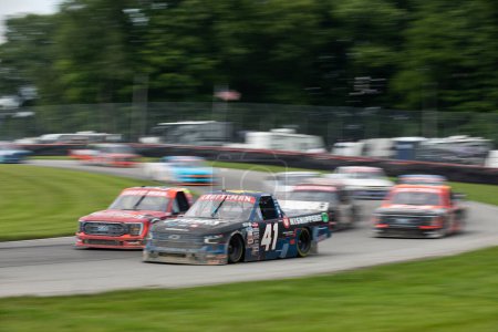 Foto de Conor Daly conduce en pista durante el O 'Reilly Auto Parts 150 en Mid-Ohio en el Mid-Ohio Sports Car Course en Lexington OH. - Imagen libre de derechos