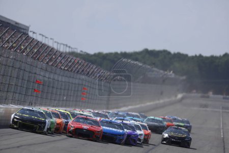 Photo for NASCAR Cup Series Driver, William Byron (24) races for the HighPoint.com 400 at the Pocono Raceway in Long Pond PA. - Royalty Free Image