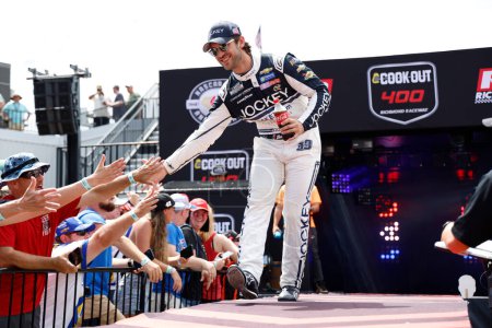 Photo for NASCAR Cup Series Driver, Daniel Suarez (99) gets introduced for the Cook Out 400 at the Richmond Raceway in Richmond VA. - Royalty Free Image