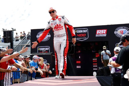 Photo for NASCAR Cup Series Driver, Christopher Bell (20) gets introduced for the Cook Out 400 at the Richmond Raceway in Richmond VA. - Royalty Free Image