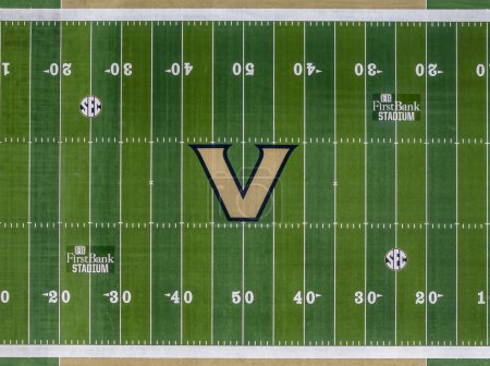 Foto de Vista aérea del First Bank Stadium en el campus de la Universidad Vanderbilt ubicado en Nashville Tennessee - Imagen libre de derechos