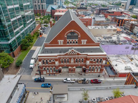 Photo for Aerial view of the famous Ryman Auditorium in Nashville Tennessee. - Royalty Free Image