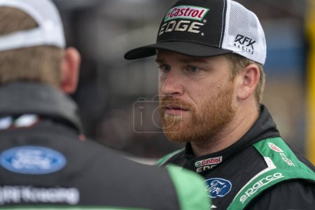Photo for NASCAR Cup Series Driver, Chris Buescher (17) races for position for the FireKeppers 400 at the Michigan International Speedway in Brooklyn MI. - Royalty Free Image