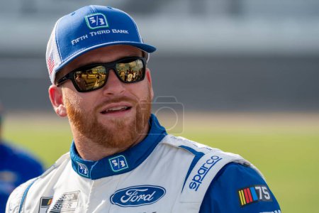 Photo for NASCAR Xfinity Driver, Chris Buescher (17) takes to the track to qualify for the Coke Zero Sugar 400 at the Daytona International Speedway in Daytona  FL. - Royalty Free Image