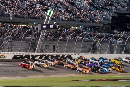 Photo for NASCAR Xfinity Driver, Sheldon Creed (2) race for position for the Wawa 250 Powered by Coca-Cola at the Daytona International Speedway in Daytona  FL. - Royalty Free Image