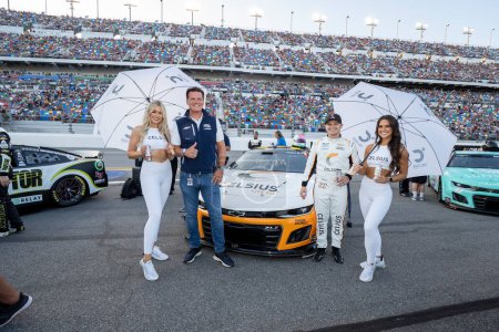 Photo for NASCAR Cup Driver, Justin Haley (31) takes to the track for the Coke Zero Sugar 400 at the Daytona International Speedway in Daytona  FL. - Royalty Free Image