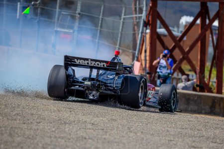 Photo for INDYCAR NXT by Firestone Series driver, WILL POWER (12) of Toowoomba, Australia, brings out the caution during practice for the Firestone Grand Prix of Monterey at WeatherTech Raceway Laguna Seca in Monterey CA. - Royalty Free Image